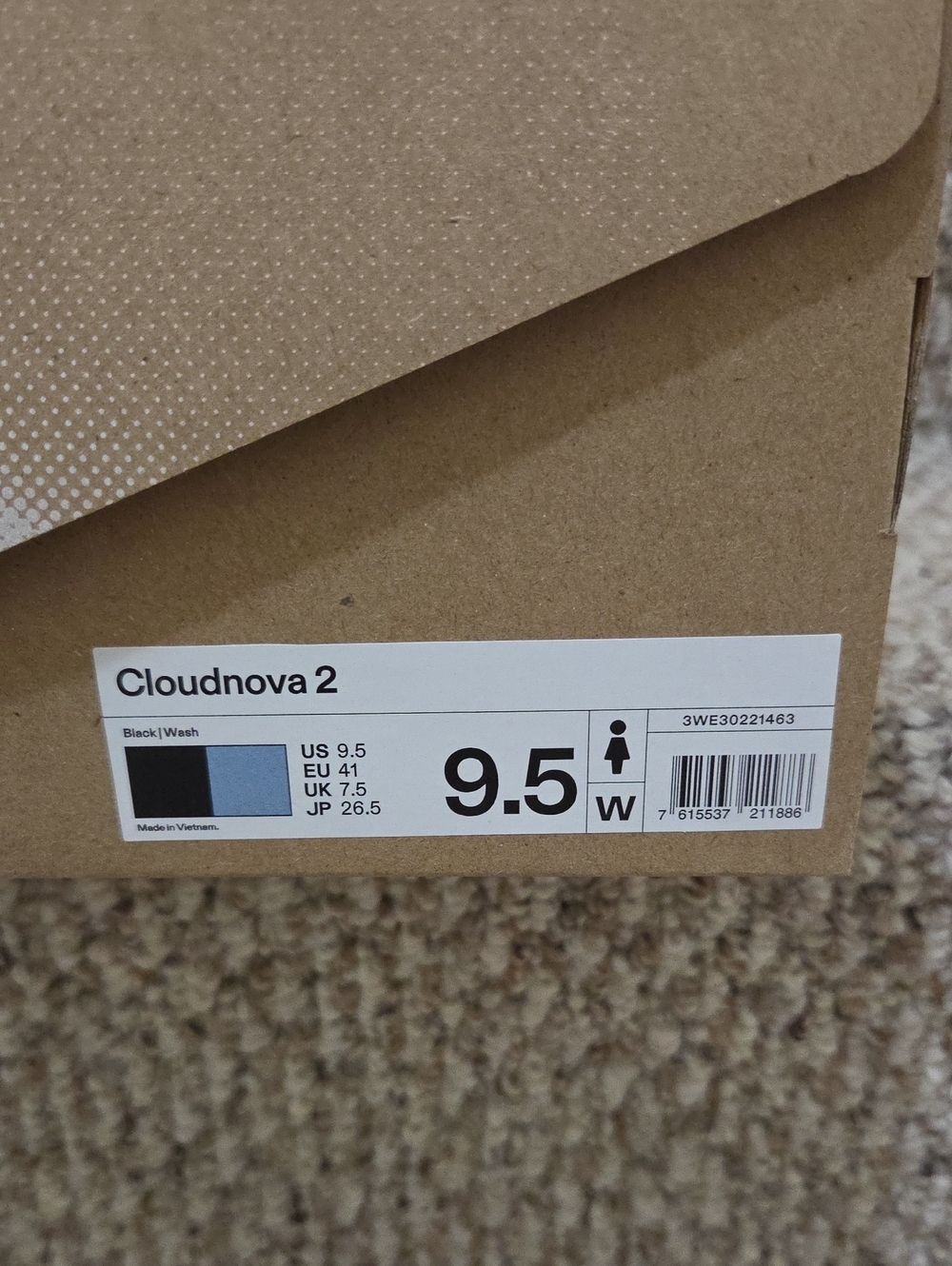 On Running Womens Cloudnova 2, Black/Wash, Size 9.5 - Picture 9 of 10